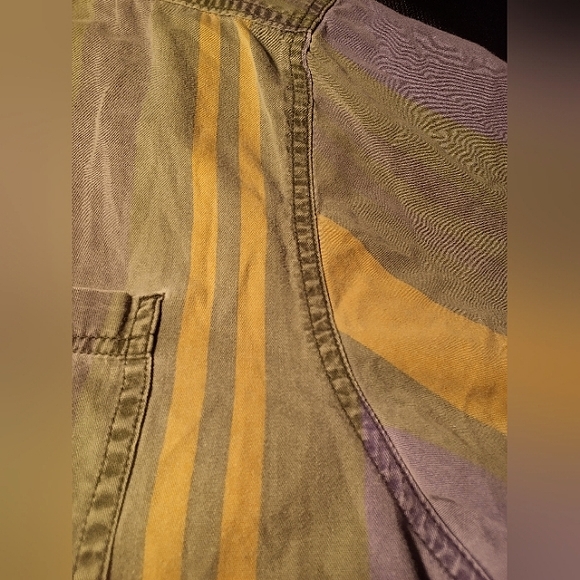 XXL UO '90s College Stripe Short Sleeve Button-Down Shirt - Picture 8 of 10